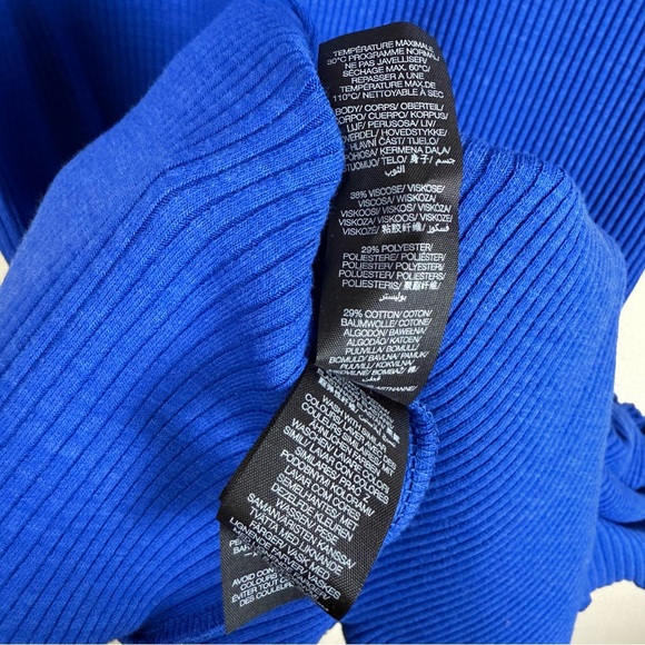 Sweaty Betty Ribbed Midi Dress Short Sleeves Lightning Blue Size XS - Picture 11 of 11